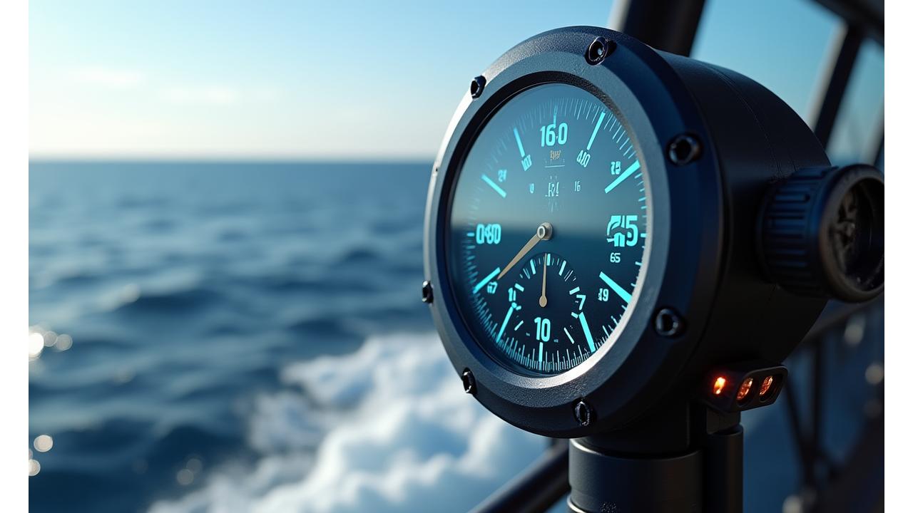 Cronómetro marítimo moderno Ocean Pro com mostrador digital e analógico