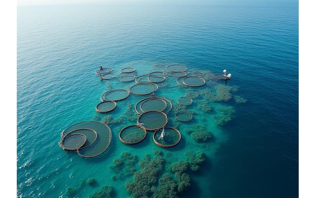Criação de peixe em aquacultura
