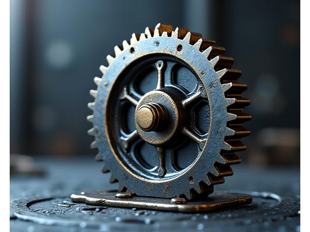 Engrenagem industrial complexa com design intrincado