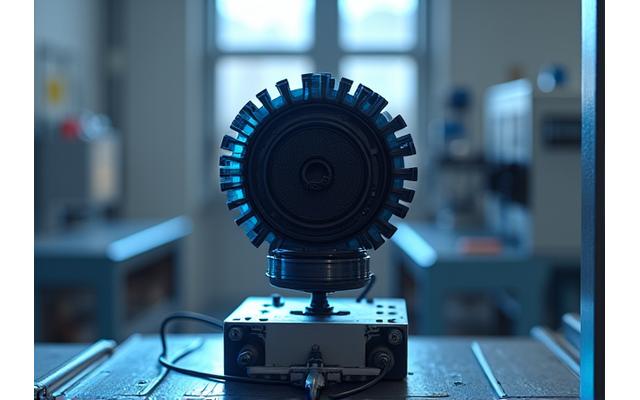 Engrenagem protótipo em bancada de testes de laboratório